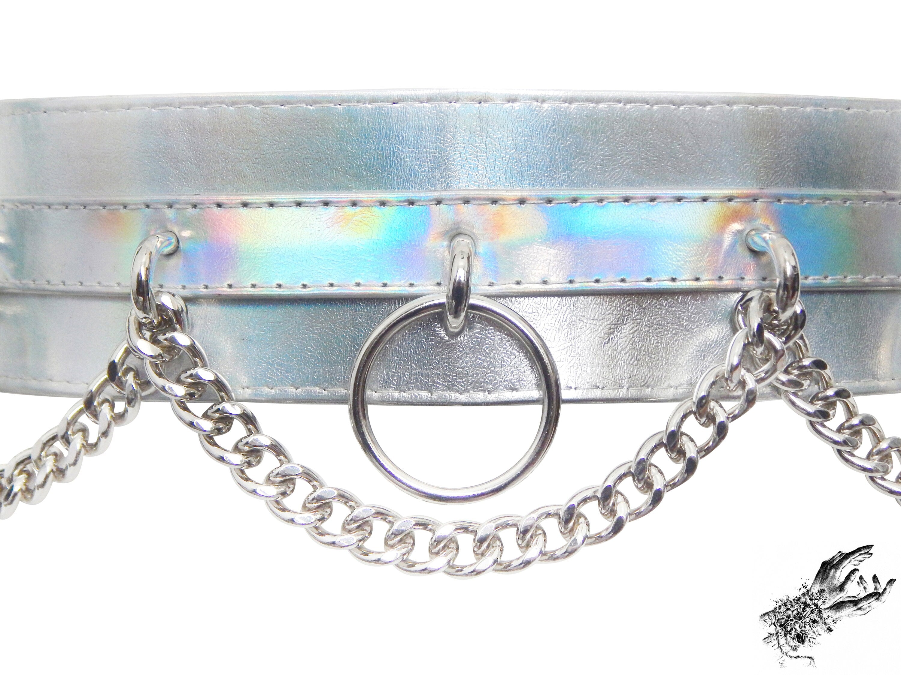 Silver ring hot sale chain belt