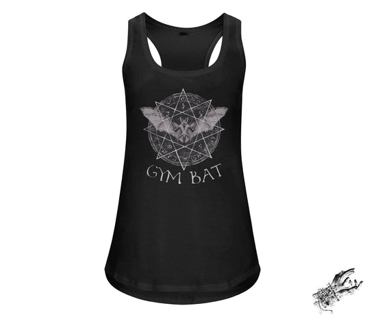 Black Gym Bat Unisex Racerback Tank Top